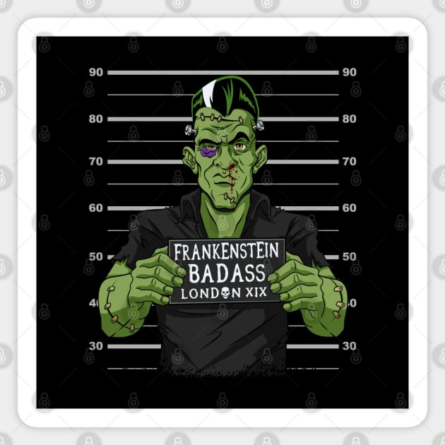 Frankenstein Badass London XIX Sticker by BlackMorelli